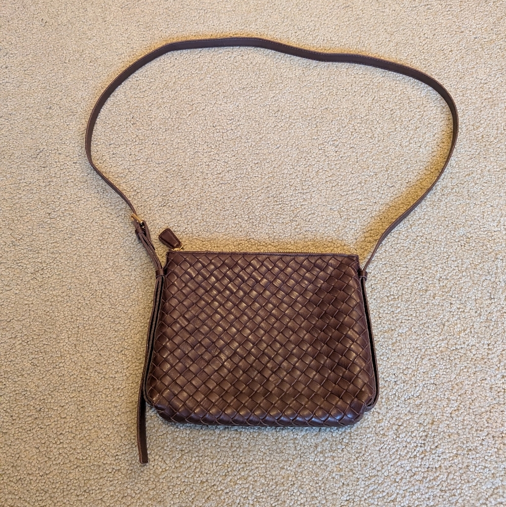 Madewell Crossbody in Handwoven Leather - EUC